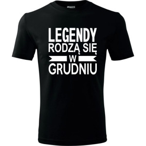 Męska koszulka - Legendy rodzą się w grudniu