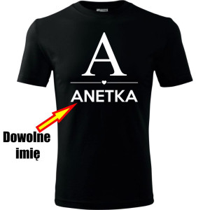 Dziecięca koszulka - Pierwsza litera imienia + Twoje imię