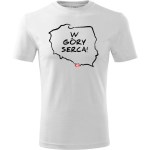 Męska koszulka Turystyczna - W góry serca