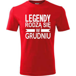 Męska koszulka - Legendy rodzą się w grudniu