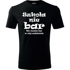 Dziecięca koszulka - szkoła nie bar