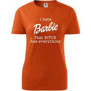 Damska koszulka taliowana - i hate barbie