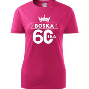 Damska koszulka - boska 60 na prezent koszulka urodziny