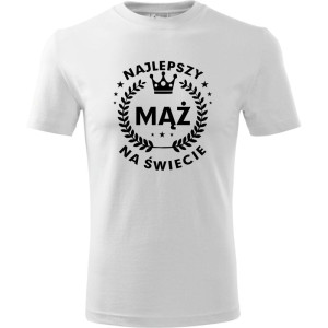 Męska koszulka - Najlepszy mąż na świecie 05. Prezent dla męża na każdą okazję od S-4XL