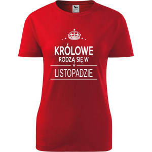 Damska koszulka taliowana - Królowe rodzą się w listopadzie 02