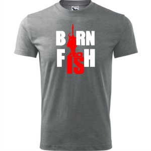 Męska koszulka dla Wędkarza - Born to fish - t-shirt dla wędkarza