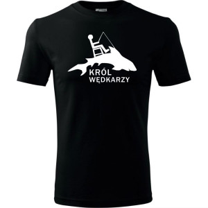 Męska koszulka dla Wędkarza - Król wędkarzy - t-shirt wędkarski prezent na ryby