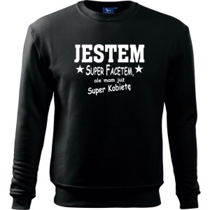 Męska bluza klasyczna - Jestem super facetem