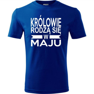 Męska koszulka - Królowie rodzą się w maju 01