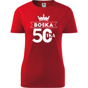 Damska koszulka - Boska 50 koszulka dla niej na urodziny boskie