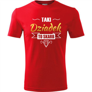 Męska koszulka - Taki dziadek to skarb - t-shirt na prezent dla dziadka
