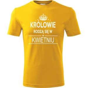 Męska koszulka - Królowie rodzą się w kwietniu 02