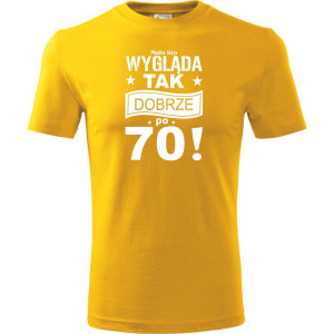 Męska koszulka - mało kto wygląda tak dobrze po 70