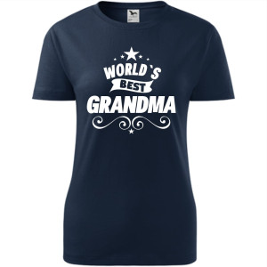 Damska koszulka - World's best Grandma.