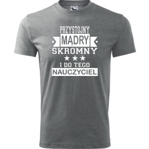 Męska koszulka - Przystojny mądry nauczyciel