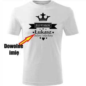 Męska koszulka - Jego wysokość + dowolne imię