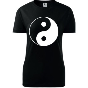 Damska koszulka taliowana - Yin-yang