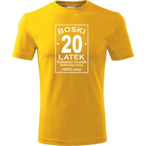 Męska koszulka - boski 20 latek