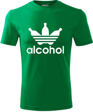 Męska koszulka - Alcohol, śmieszna i wyjątkowa. T-shirt jak znane logo ADIDAS