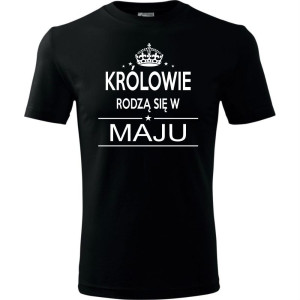 Męska koszulka - Królowie rodzą się w maju 02