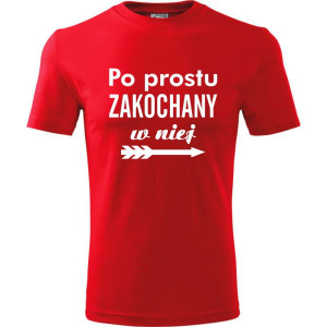 męska koszulka - po prostu zakochany w niej