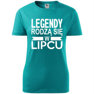 Damska koszulka taliowana - Legendy rodzą się w lipcu