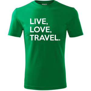 Męska koszulka Turystyczna - Live love travel