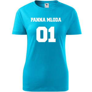 Damska koszulka taliowana - Team młodej Panna młoda