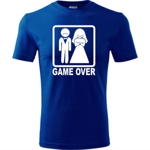 Męska koszulka - Game over 01 prezent dla pana młodego kawalerski