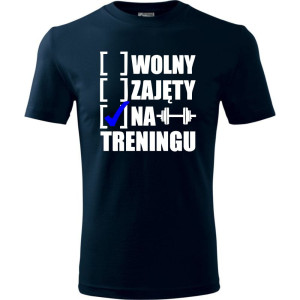 Męska koszulka Sportowa - Wolny zajęty na treningu