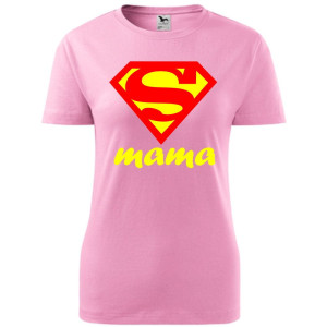 Damska koszulka taliowana - Super Mama