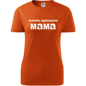 Damska koszulka taliowana - Świeżo upieczona mama