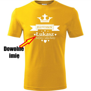 Męska koszulka - Jego wysokość + dowolne imię