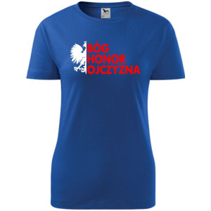 Damska koszulka taliowana - Bóg Honor Ojczyzna