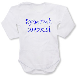 Dziecięce body z dł. rękawem - syneczek mamusi