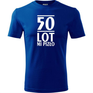 Męska koszulka - 50 lot mi pizło - na prezent urodziny t-shirt