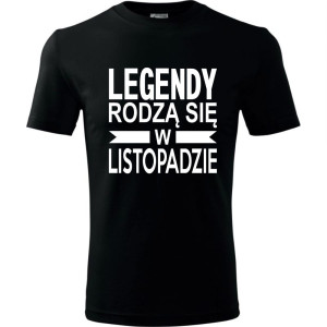 Męska koszulka - Legendy rodzą się w listopadzie