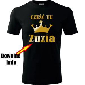 Dziecięca koszulka - Cześć tu + Twoje imię