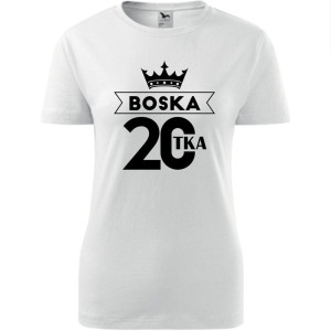 Damska koszulka - boska 20 - prezent na urodziny