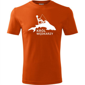 Męska koszulka dla Wędkarza - Król wędkarzy - t-shirt wędkarski prezent na ryby