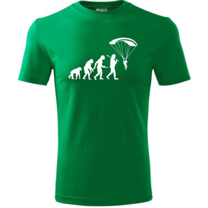 Męska koszulka dla Paralotniarza - Ewolucja latanie - t-shirt na prezent