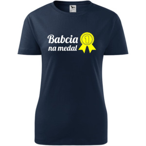 Damska koszulka - Babcia na medal