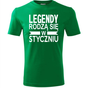 Męska koszulka - Legendy rodzą się w styczniu