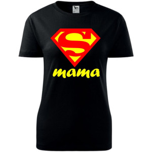 Damska koszulka taliowana - Super Mama