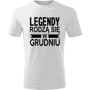 Męska koszulka - Legendy rodzą się w grudniu