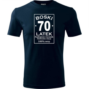 Męska koszulka - boski 70 latek
