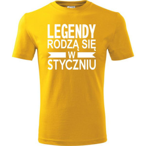 Męska koszulka - Legendy rodzą się w styczniu