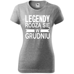 Damska koszulka taliowana - Legendy rodzą się w grudniu