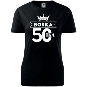 Damska koszulka - Boska 50 koszulka dla niej na urodziny boskie