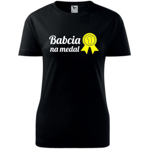 Damska koszulka - Babcia na medal